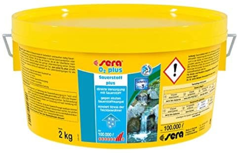 sera pond O2 plus 2,2 Liter (2 kg) - zur Sicherung der Sauerstoffversorgung im Gartenteich, Sauerstoff plus, direkte Versorgung mit Sauerstoff, gegen Sauerstoffmangel