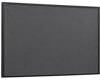 Bi-Office Pinnwand New Basic, Grauem Filz mit Schwarzem Holzrahmen, 885x585 mm