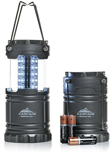 Cascade Mountain Tech 100 Lumen Pop-Up LED Lantern with IPX4 Water Resistance - 2 Pack