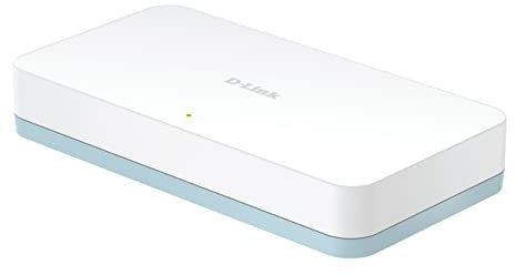 D-Link DGS-1008D 8-Port Gigabit Switch Desktop (10/100/1000 Mbit/s, bis zu 2000 Mbit/s pro Port im Full-Duplex-Modus, lüfterlos)