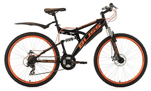 KS Cycling VTT Tout Suspendu 26'' Bliss Noir-Orange TC 47 cm