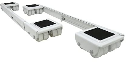 Rodillos extensibles Select Hardware para muebles para electrodomésticos, carga máxima de 545 kg, longitud ajustable de 40 a 63,5 cm, 1 paquete (2 piezas) /1 par, blancos