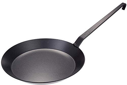 GRÄWE® - Padella in ferro con rivestimento in ceramica, Ø 28 cm, con manico a gancio, Cerahome Eco Pro, liscia