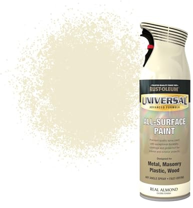 Rust-Oleum 400ml Universal Spray Paint Aerosol - Real Almond Gloss