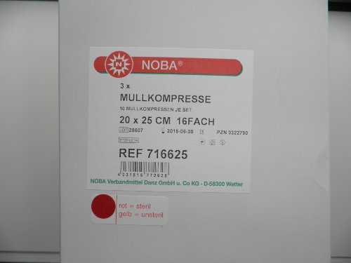 Mullkompressen 20x25cm 16-fach steril 3x10 Stück