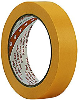 3M 2441850 Super Maler-Abdeckband 244, 18 mm x 50 m, 0,08 mm, Gold (12-er Pack)