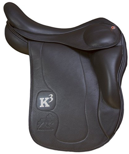 Karlslund K3 Sattel mit kurzen Kniepauschen, 16 (44cm), Grau/Braun 86°