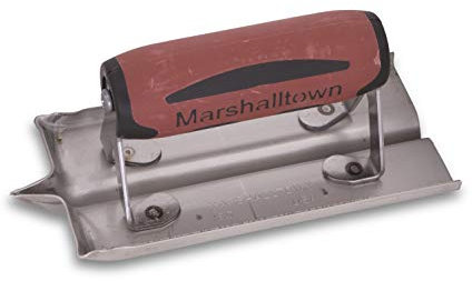 Groover de Marshalltown- R 6 mm, W 13 mm, D 13 mm con mango Durasoft, de acero inoxidable, herramientas para el suelo y el hormigón, tamaño: 152x76 mm