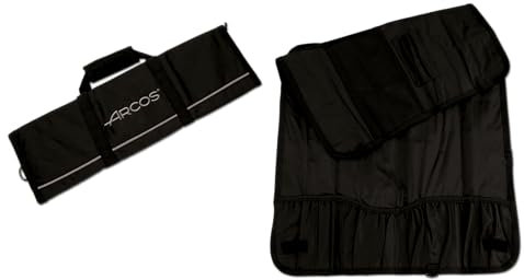 Arcos Borsa Portacoltelli - Borsa Portacoltelli di 8 Pezzi - 100% Polyester 500 x 510 mm - Colore Nero (COLTELLI Non Inclusi)