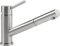 Villeroy & Boch Como Shower Küchenarmatur, Niederdruck, Wasserhahn Küche mit ausziehbarer Brause und 120° Schwenkbereich, Spültischarmatur wassersparend, Auslauf Höhe 120mm, Edelstahl massiv