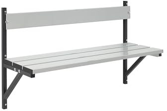 Panca da parete, doghe in alluminio, lunghezza 1015 mm, grigio antracite.