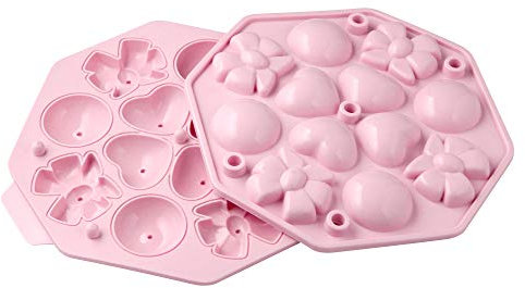 Zenker Cake-Pops Maker Form CANDY, Backform für Kuchen am Stiel, inkl. Zubehör (Stiele), Form für leckere Kuchenlollis (Farbe: Rosa), Menge: 1 Stück