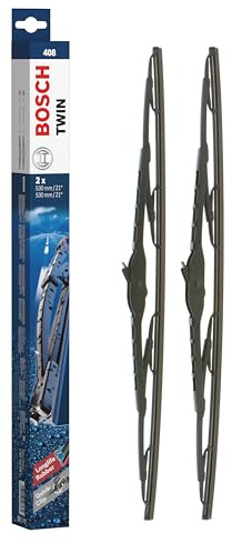 Tergicristalli Bosch Twin 408, Lunghezza 530mm/530mm, 1 set per parabrezza anteriore