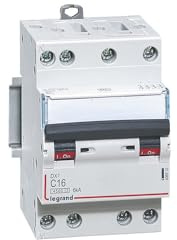 406910 Disjoncteur tétrapolaire 16A - 4P Courbe C - 4,5/6kA - À vis - Legrand DX3