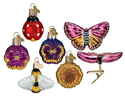 Old World Christmas Ornaments: Garden Gifts Glass Blown Ornaments for Christmas Tree, Garden Set