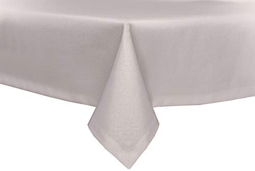 texpot Tischdecke 110 x 110 cm Hellgrau Leinen Optik Lotuseffekt Fleckschutz Bügelfrei Tischtuch