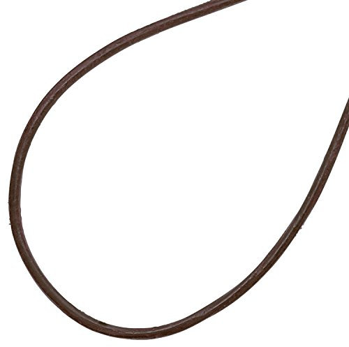Jobo Damen Collier Halskette Leder braun 925 Silber 42 cm Lederkette Karabiner