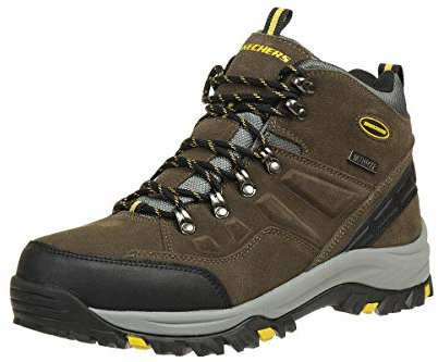 Skechers Herren RELMENT PELMO Stiefel, Khaki Suede, 46 EU
