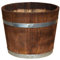 Temesso Blumentopf, Blumenkübel aus Kastanien-Holz - Fass, Holzfass als Pflanzkübel - Bottich, Holzkübel palisanderfarben (D40 H35cm palisander)