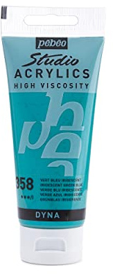 PEBEO Acrylic iridescent paint - Green blue - 100 ml