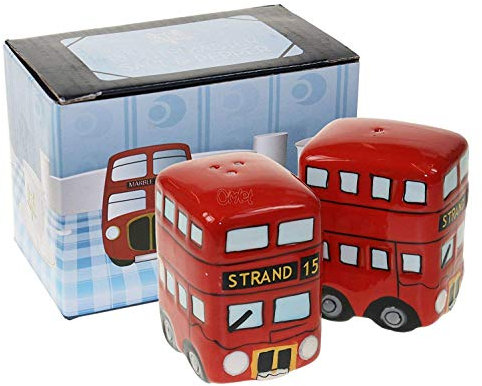 London Routemaster Bus Novelty Ceramic Salt & Pepper Set by Cruet Sets