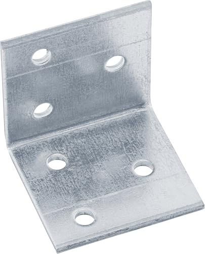 Connex HVG2410 Lot de 25 Equerres d'angle galvanisé 40 x 40 x 40 x 2 mm