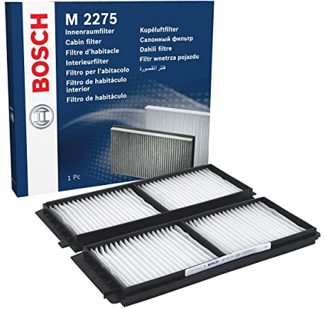 Bosch M2275 Standard Innenraumfilter - filtert Pollen und Staub - Ersatzfilter für bessere Luftqualität im Fahrzeuginnenraum - Set mit 2 Filtern