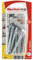 fischer - Chevilles Nylon SX 10 x 50 avec vis/Blister de 5