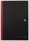 Oxford Black n' Red A4 Hardback Casebound Notebook, Narrow Ruled with Margin, 96 Page, 1 Notebook