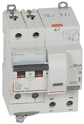 411163 Legrand Disjoncteur Différentiel 50a Type Ac 30ma Dx³6000 10ka 2p