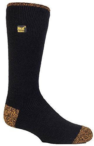 HEAT HOLDERS Mens 1 Pair Workforce 2.3 TOG Reinforced Heel and Toe Work Wear Socks Black 6-11