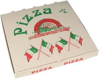 PAPSTAR 50 Pizzakartons, Cellulose eckig 33 cm x 33 cm x 4 cm Italienische Flagge, Sie erhalten 1 Packung, Packungsinhalt: 50 Stück