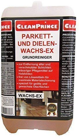 5 Liter / 5000 ml Wachs-Ex Wachsex für Parkett und Dielen Cleanprince Wachsentferner Schichten Schichtenlöser flüssig Wachsreiniger Wachs-Reiniger Cleaner Entferner Grundreiniger