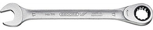 GEDORE Maulschlüssel mit Ringratsche, SW 13 mm, flach, 12-kant, UD-Profil, Schraubenschlüssel, 7 R 13