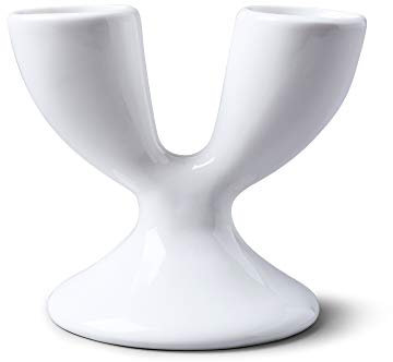 Wm Bartleet & Sons Traditional Porcelain Double Egg Cup – White