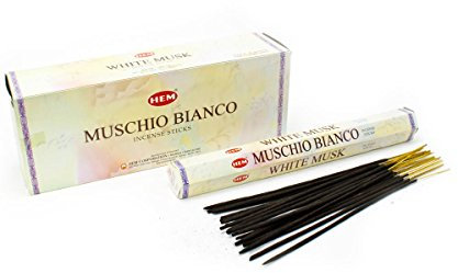 HEM, bastoncini di incenso al muschio bianco, circa 120 bastoncini
