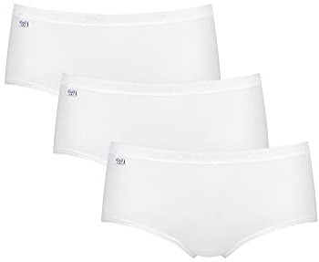Sloggi Women's Basic+ Midi 3 Pack Brief, White, 18 UK