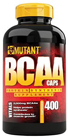 MUTANT BCAA CAPS | 2:1:1 BCAA Formel mit BioPerin & Elektrolyten | 2000mg BCAAs pro Portion | 400 Vcaps | Intra-Workout Muskelunterstützung