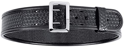 Bianchi 7960 Sam Browne Duty Belt, Fits 2.25 Inches (58 MM) Belt Loops, 28, Chrome Buckle, Basketweave Black