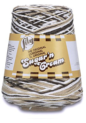 Lily Sugar'n Cream Cotton Cone Yarn, 14 oz, Chocolate Ombre, 1 Cone