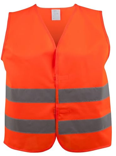 Walser 43876 Gilet di Sicurezza XXXL Arancione, Giubbotto di Segnalazione, Giubbotto Catarifrangente