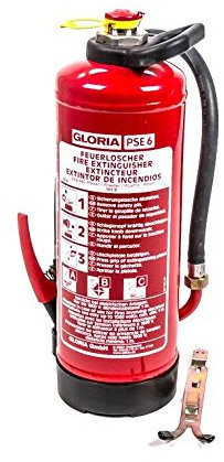 Gloria ABC-Pulver-Feuerlöscher PSE 6 GA, Schlagkopf, ÖNORM EN 3, Löschpulver 6 kg