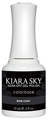 KIARA SKY Gel Polish Base Coat 0.5 fl oz | creates an adhesive bond between the nail plate and gel polish