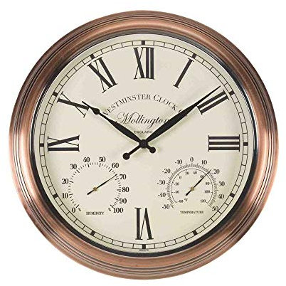 Outside In Mollington Wall Clock & Thermometer 15