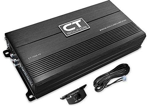 CT Sounds CT-1000.1D Compact Class D Car Audio Monoblock Amplifier, 1000 Watts RMS
