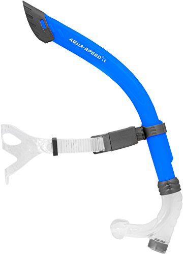 Aqua Speed® Comet JR. Frontschnorchel für Kinder/Jugendliche (Schwimmschnorchel Schwimmtraining Silikon Spritzschutz), Farbe:Blue