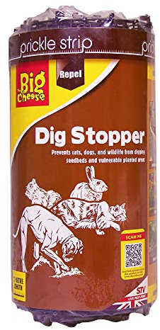 The Big Cheese Prickle Strip Dog Stopper – 2 m x 28 cm wide, durable Grow-thru Deterrent Protects Plants and Bulbs and Prevents Cats, Dogs, and Wildlife from Digging the Garden and Plant Pots