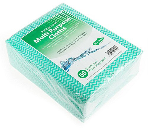 Drinkstuff Antibacterial Cloths Green, CAW-111G, Pack of 50