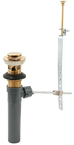 Rapid Repair RP31200PB Pop-Up Assembly, 1-1/4 In., Polished Brass Plated-Finish, Fits Bath Sinks, with Rapid Ring Pre-Formed Plumber's Putty Ring (Single Pack)