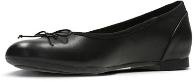Clarks Women's Couture Bloom Ballet flat, Black, 3.5 UK